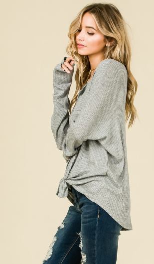Rayna Ribbed Knot Top