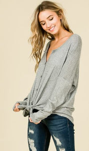 Rayna Ribbed Knot Top