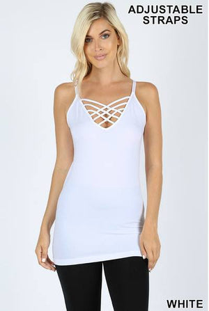 Seamless Lattice Cami with Adjustable Strap