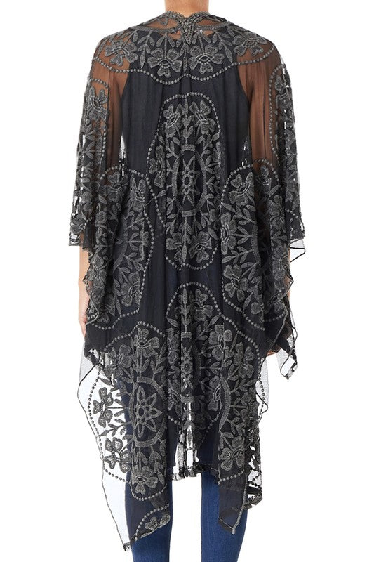 Tia Lace Hi-Lo Kimono